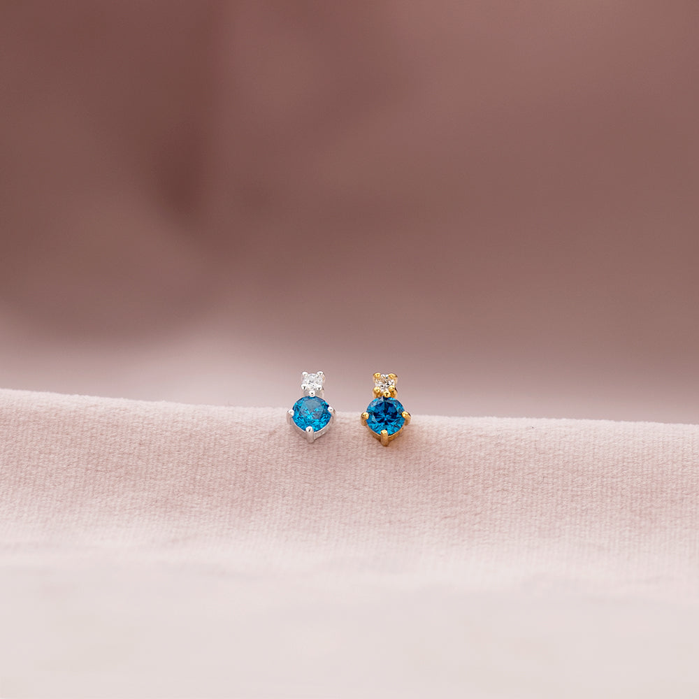 Colored Stone & Cubic Zirconia Earrings
